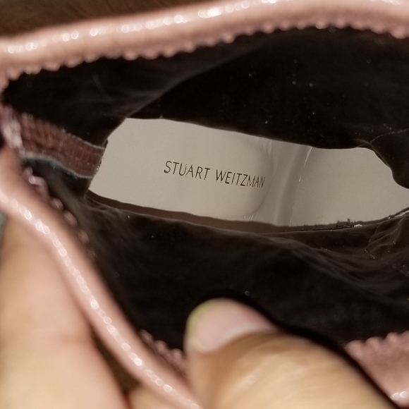 Stuart Weitzman Veruka Leather Lace Up Boots Size 36.5 Color Dark Tan - Picture 13 of 15